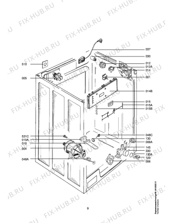 Взрыв-схема стиральной машины Aeg LAV70435-W - Схема узла Electrical equipment 268